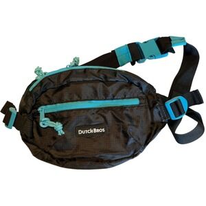 Dutch Bros Coffee Blue/Turquoise Fanny Pack Crossbody Bag/Pouch New